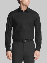 Slim Fit Covered Placket Formal Shirt