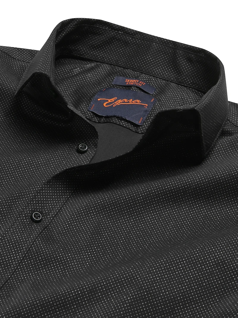 Skinny Fit Dot Dress Shirt