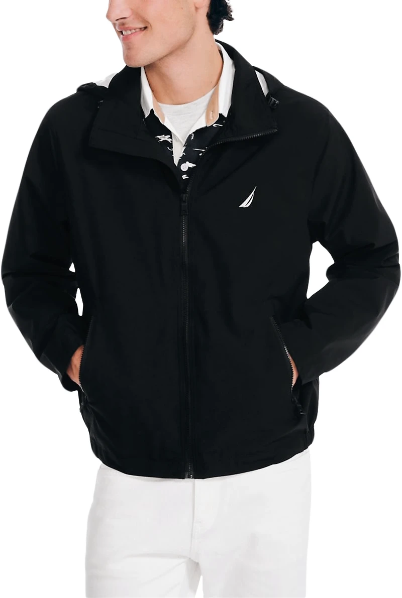 Classic Fit Breathable Hooded Bomber Jacket