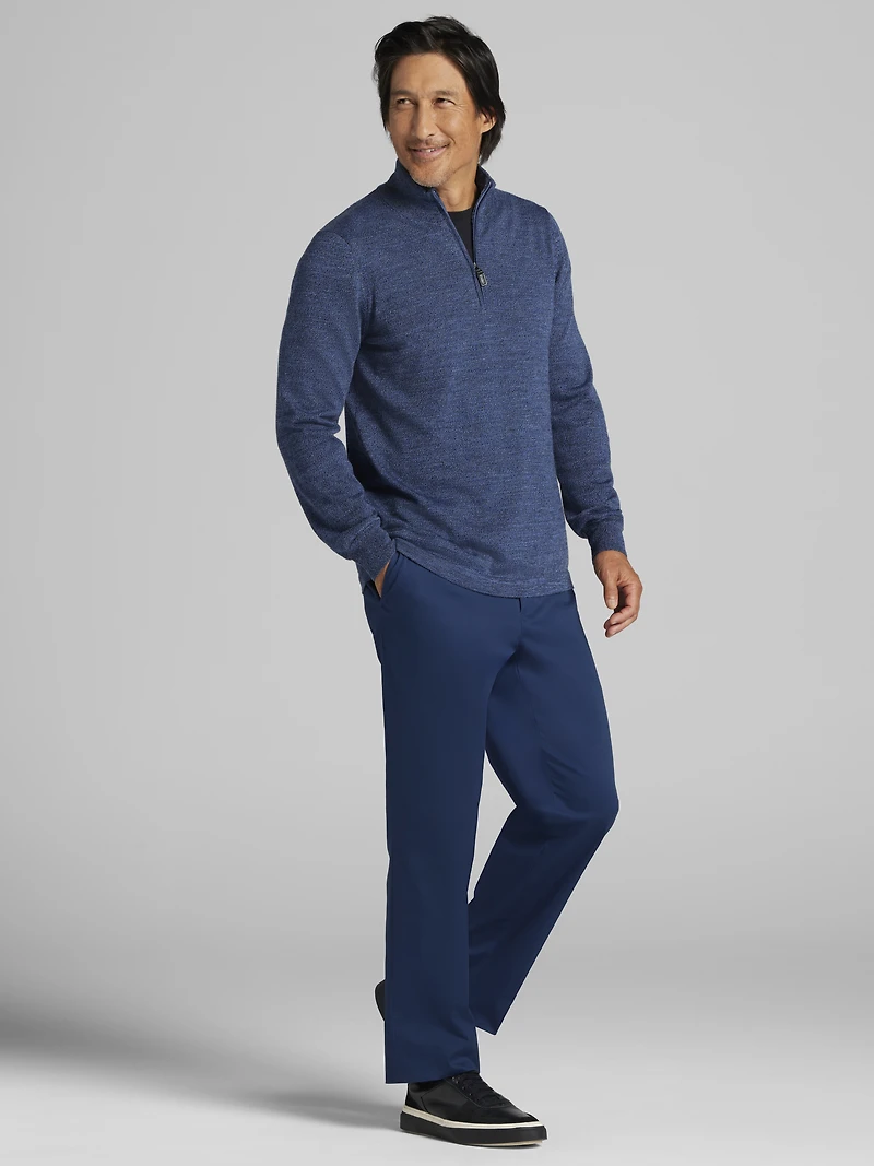 Merino Wool Quarter Zip Sweater