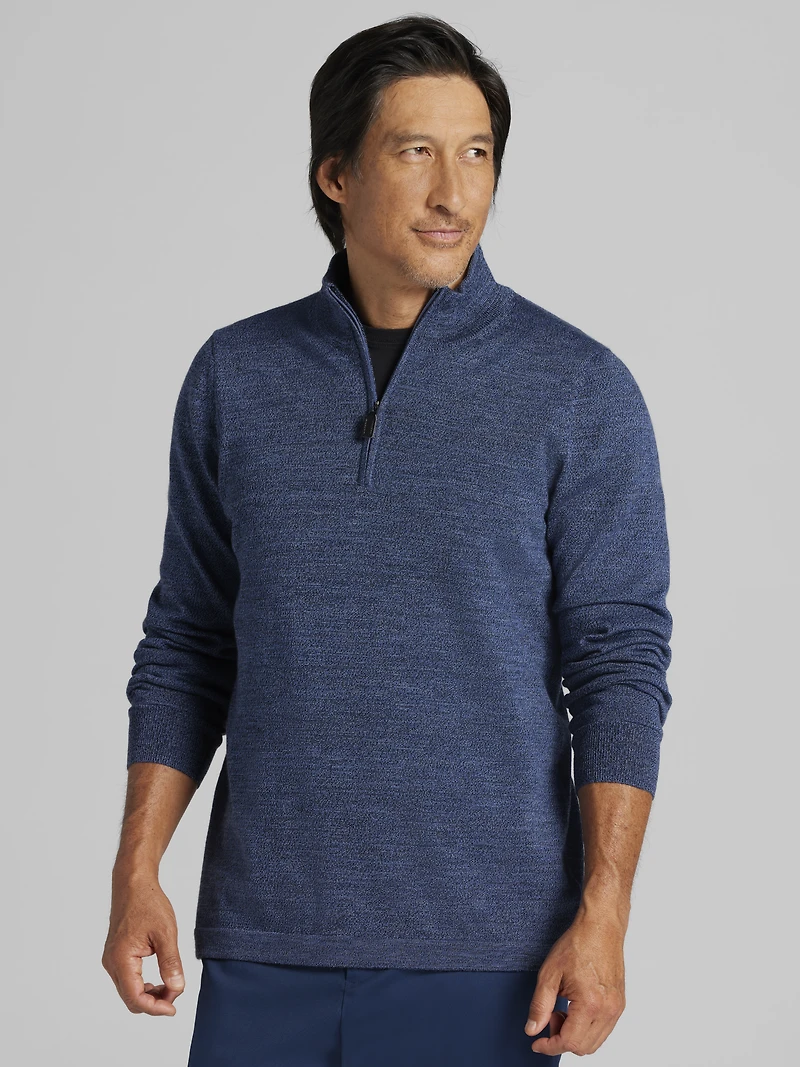 Merino Wool Quarter Zip Sweater