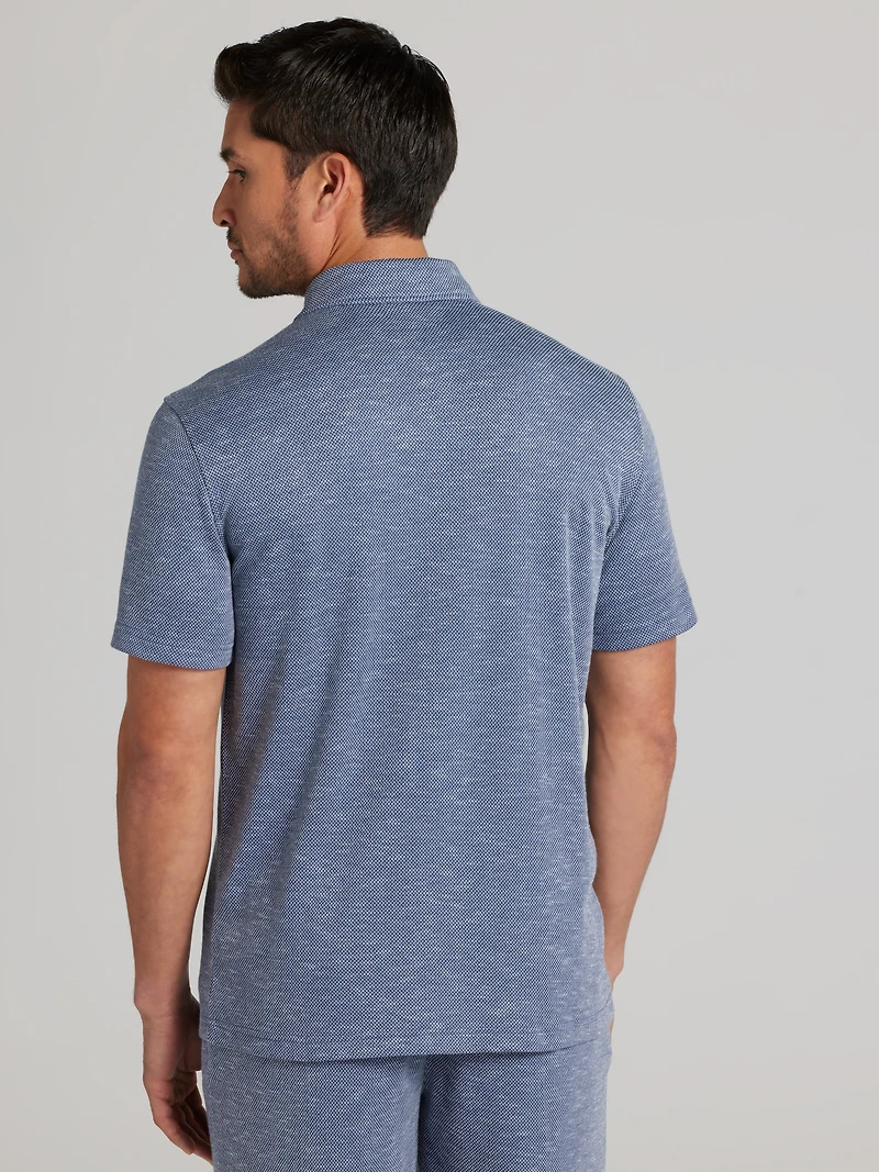 Modern Fit Pique Knit Camp Shirt
