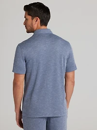 Modern Fit Pique Knit Camp Shirt