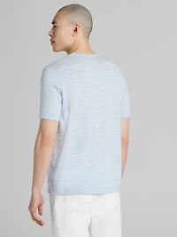 Heathered Stripe Crewneck Sweater