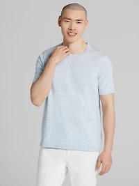 Heathered Stripe Crewneck Sweater