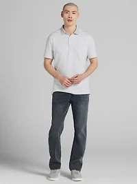 Modern Fit Basketweave Jacquard Polo