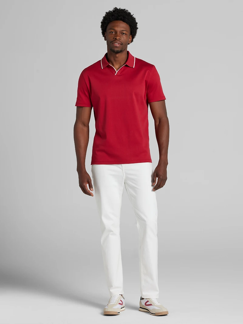 Modern Fit Luxe Mini Stripe Johnny Polo