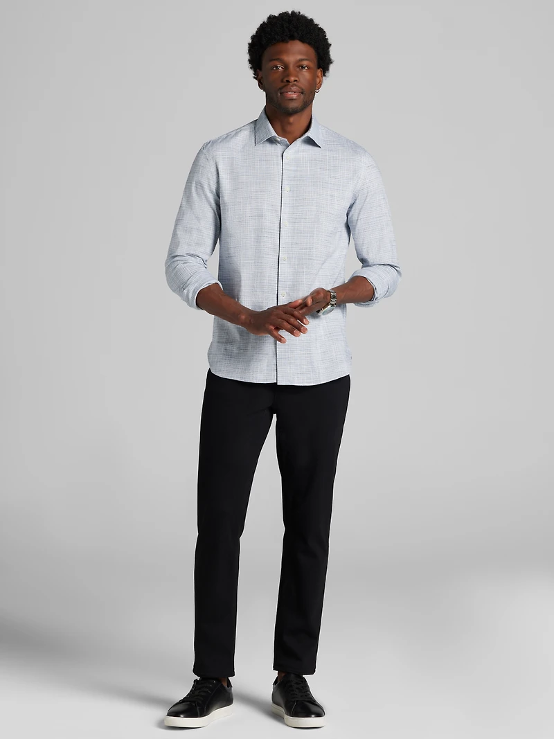 Modern Fit Cotton Button Up Shirt