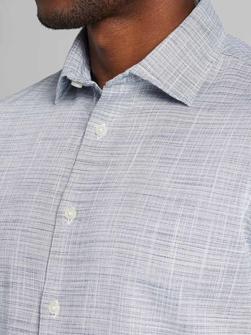 Modern Fit Cotton Button Up Shirt