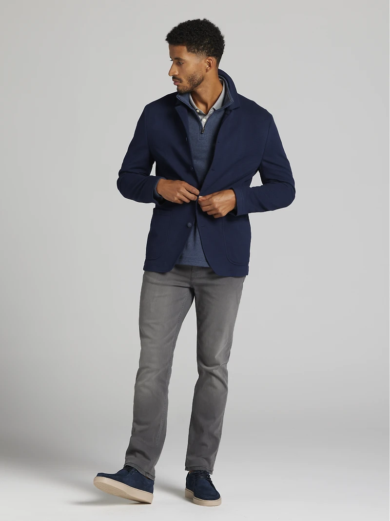 Luxe Cotton French Ribbed Quarter Zip Pullover