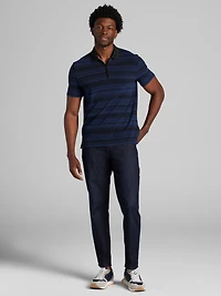 Slim Fit Space Dye Stripe Polo