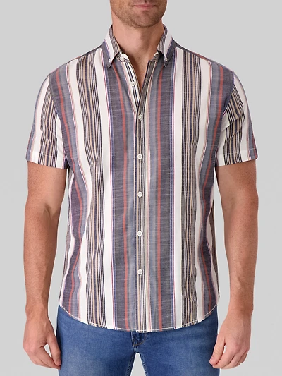 Modern Fit Cotton Button Up Shirt