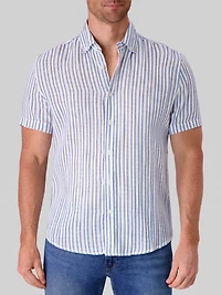 Modern Fit Short Sleeve Cotton Button Up Shirt