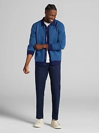 Modern Fit Jacquard Shirt Front Sweater
