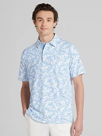 Regular Fit Leaf Pattern Golf Polo