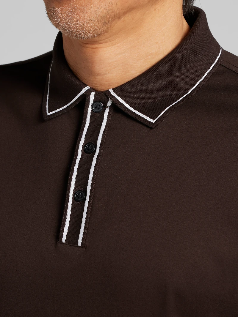 Modern Fit Interlock Tipped Polo