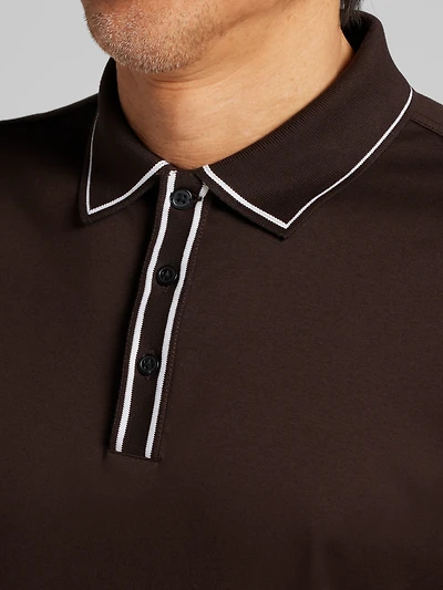 Modern Fit Interlock Tipped Polo