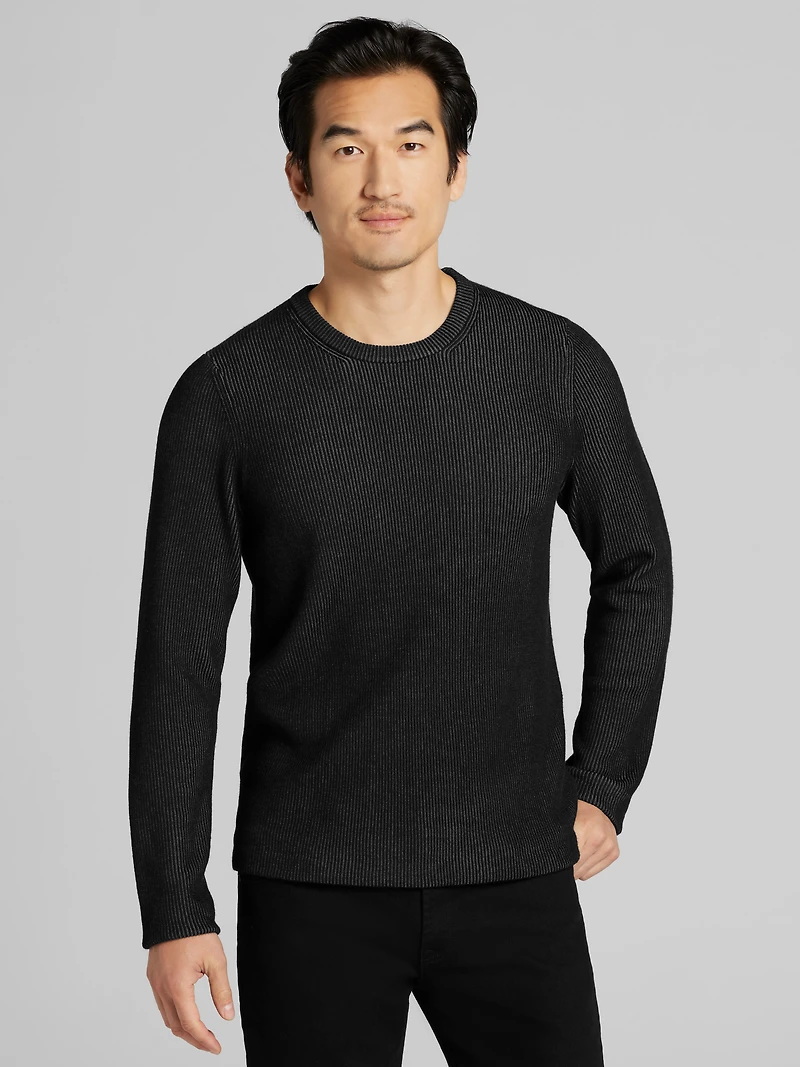 Slim Fit Ribbed Crewneck