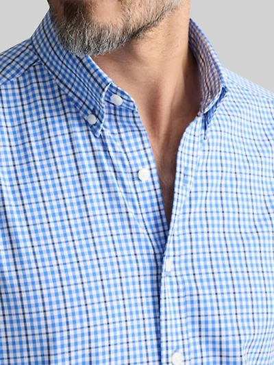 Almeida Performance Slim Fit Check Button Up Shirt