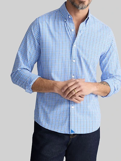 Almeida Performance Slim Fit Check Button Up Shirt