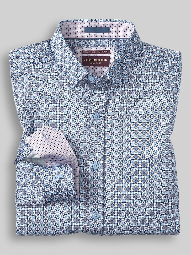 Regular Fit Logan Printed Button Up Shirt