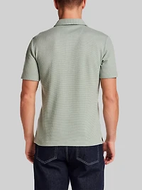 Regular Fit Variegated Microstripe Short Sleeve Polo