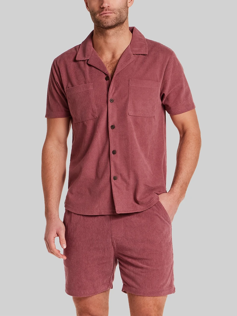 Regular Fit Corduroy Camp Shirt