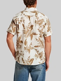 Regular Fit Artistic Floral Short Sleeve Button Up Shirt