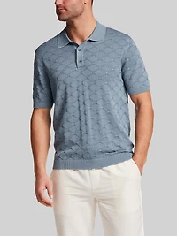 Regular Fit Diamond Short Sleeve Sweater Polo