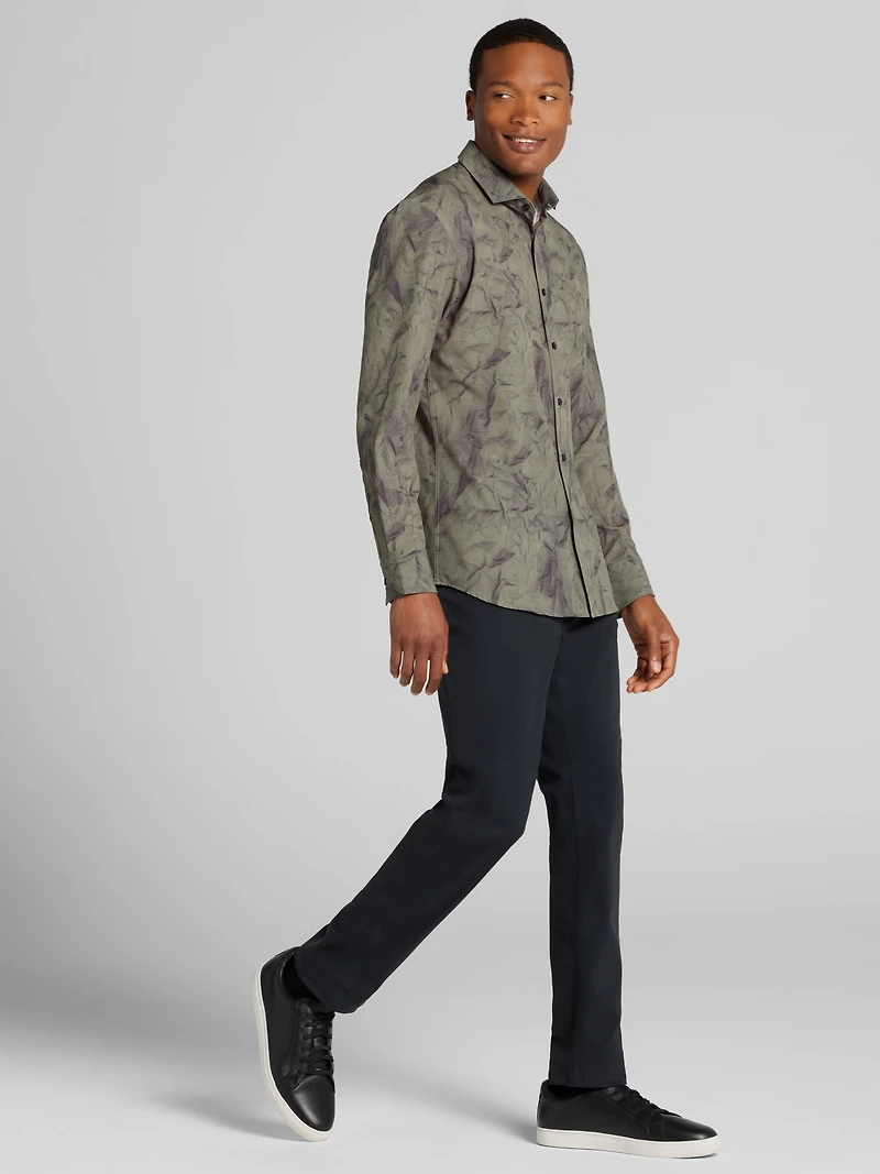 CHILLFLEX Slim Fit 4-Way Stretch Button Up Shirt