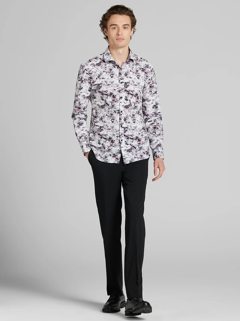 CHILLFLEX Slim Fit 4-Way Stretch Button Up Shirt