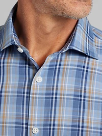 Modern Fit Plaid Button Up Shirt