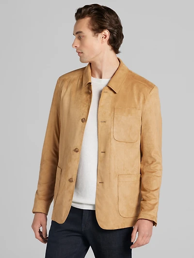 Microsuede Shirt Jacket