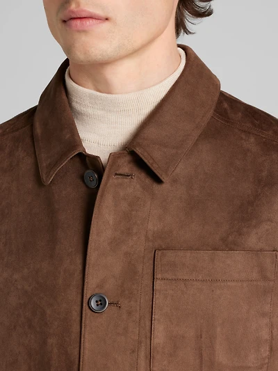 Microsuede Shirt Jacket