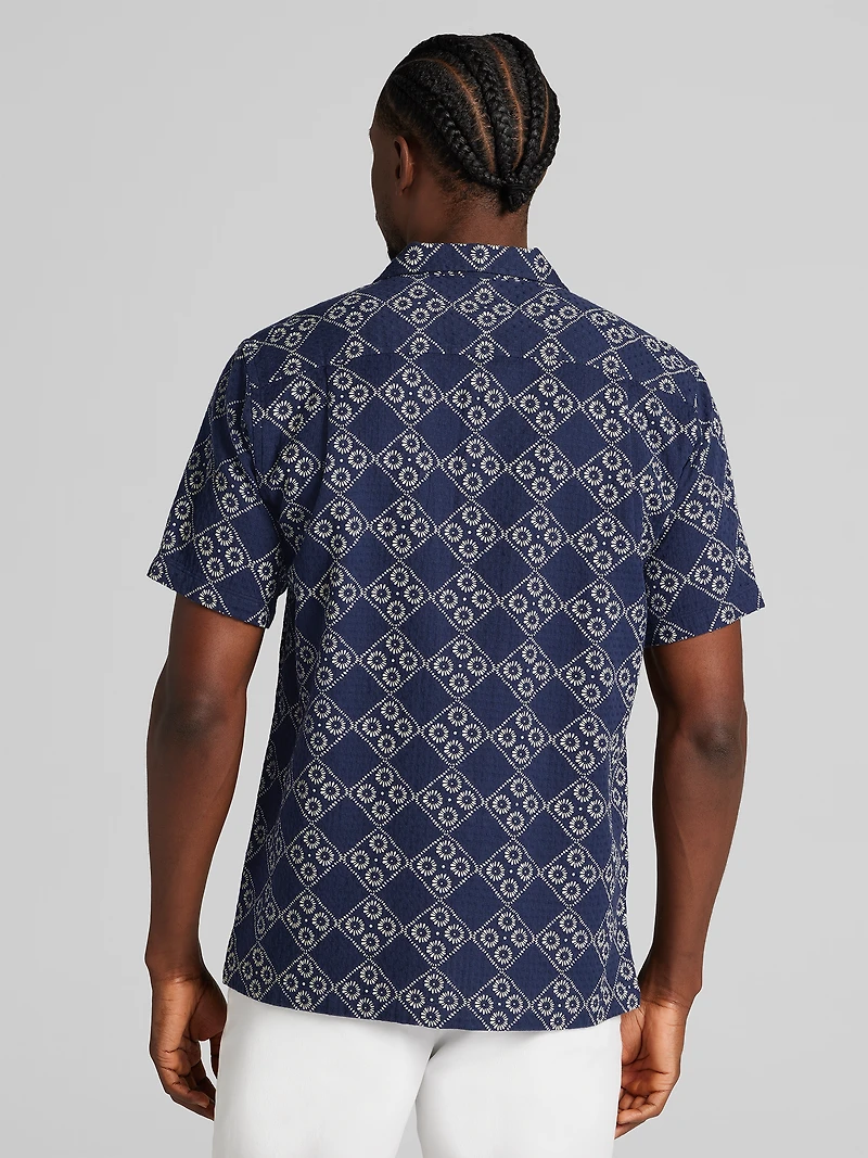 Modern Fit Premium Cotton Short Sleeve Camp Shirt