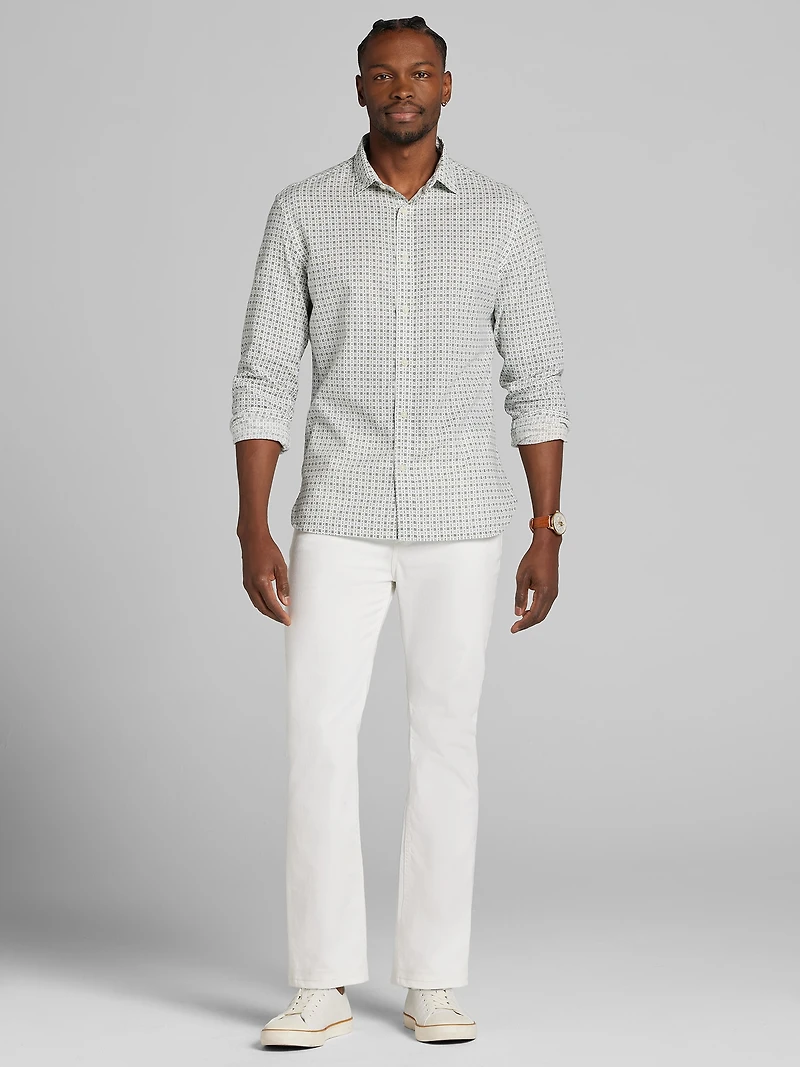 Modern Fit Button Up Shirt