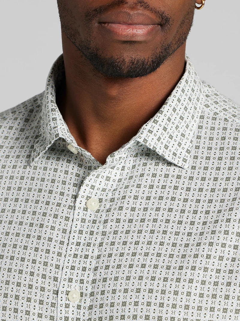 Modern Fit Button Up Shirt
