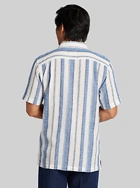 Modern Fit Stripe Camp Shirt