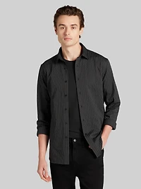 CHILLFLEX Slim Fit Pin Stripe Button-Up Shirt