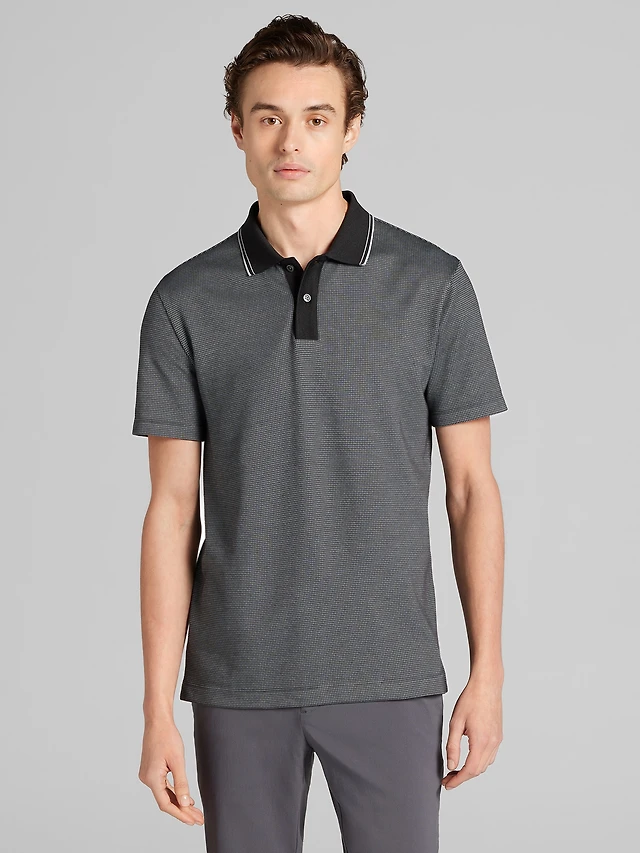 OUAT 012 OFFICE POLO CHARCOAL 25AW Charcoal Performance Polo 