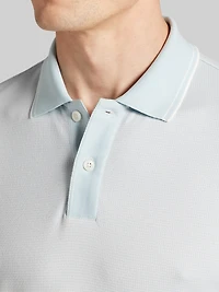 Slim Fit Grid Jacquard Polo