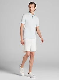 Slim Fit Grid Jacquard Polo
