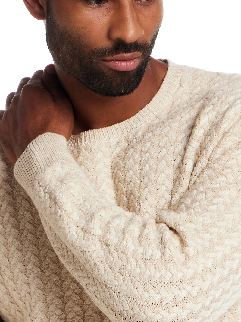 Braided Crewneck Sweater