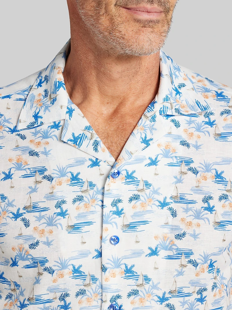 Modern Fit Sailboat Camp Shirt