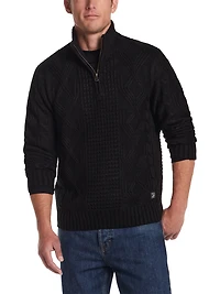 Chunky Cable Knit 1/4 Zip Sweater