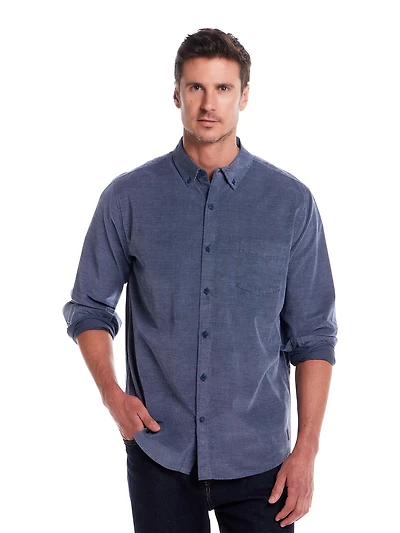 Regular Fit Vintage Brocade Corduroy Shirt