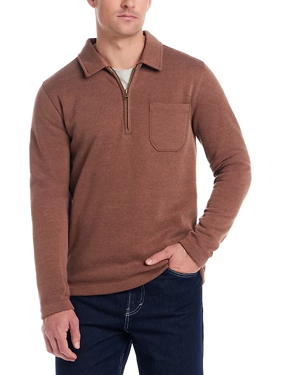 Pebble Fleece Quarter Zip Pullover