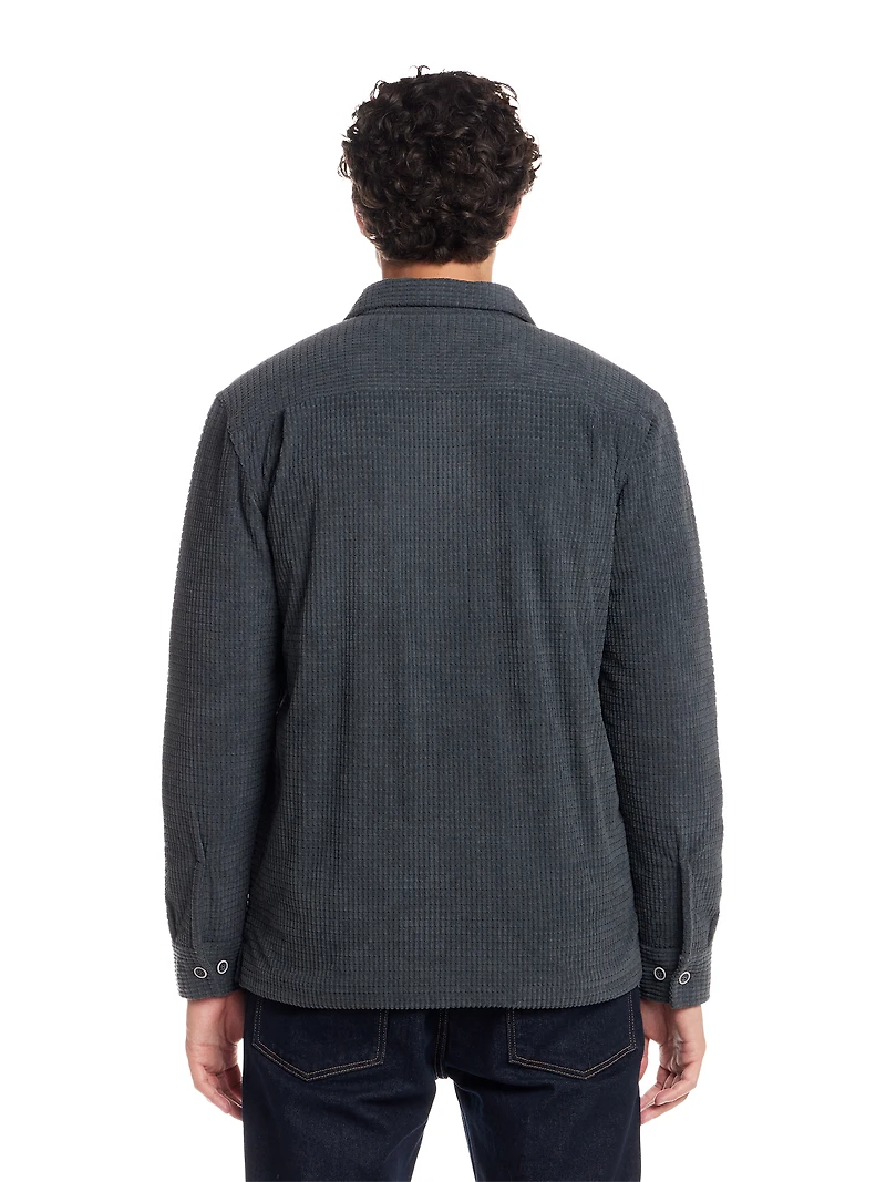 Sherpa Lined Grid Shirt Jacket