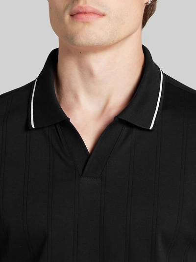 Modern Fit 100% Cotton Johnny Collar Polo