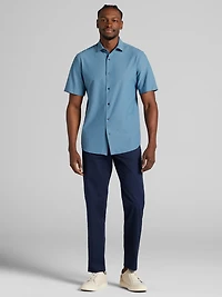 CHILLFLEX Modern Fit Short Sleeve 4-Way Stretch Button Up Shirt